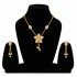 Elegant Floral Gold-Tone Necklace & Earrings Jewellery Set
