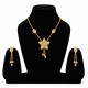 Elegant Floral Gold-Tone Necklace & Earrings Jewellery Set