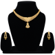 Golden Crystal Choker Necklace & Earrings Set
