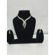 Leaf Design Crystal Necklace & Earrings