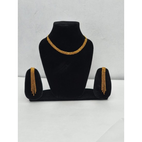 Classic Gold Beaded Jewellery Set