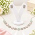 Elegant Pastel Crystal Necklace & Earring Set