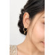 Elegant Gold Hoop Earrings with Floral Bead Detailing