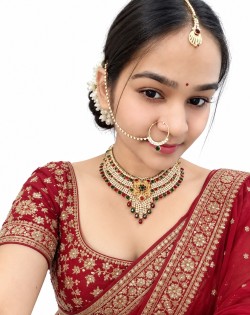 Traditional Kundan Bridal Choker Necklace Se