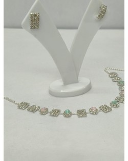 Rose & Mint Sparkle Necklace Set