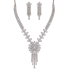 Silver Crystal Statement Necklace Set