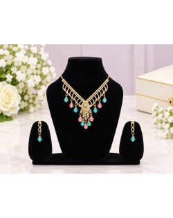 Matching necklace and earrings