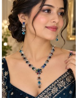 Multicolor Stone Necklace Set for Women