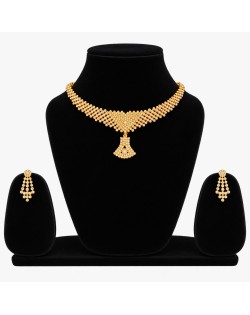 Classic Golden Beaded Choker Set