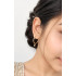 Elegant Gold Hoop Earrings with Floral Bead Detailing