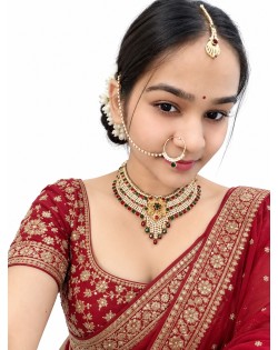Traditional Kundan Bridal Choker Necklace Se